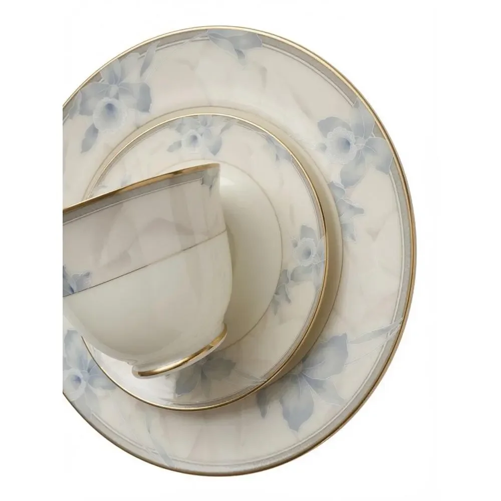 Vintage Mikasa Fine Ivory Floral Blush Cup Saucer Plate Trio Japan Gold Trim